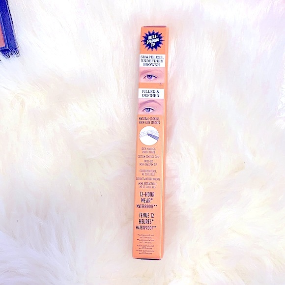 ๐Benefit Waterproof Eyebrow Pencil In Shade #4 Warm Deep Brown Wow>12hrs Wear< - Picture 3 of 13